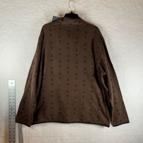 Alpine Design‎ Sweatshirt Mens 2XL Brown Rich Walnut Cotton Quarter Snap 7188 - Picture 7 of 8